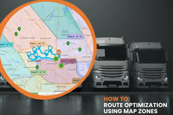 Route optimization using map zones