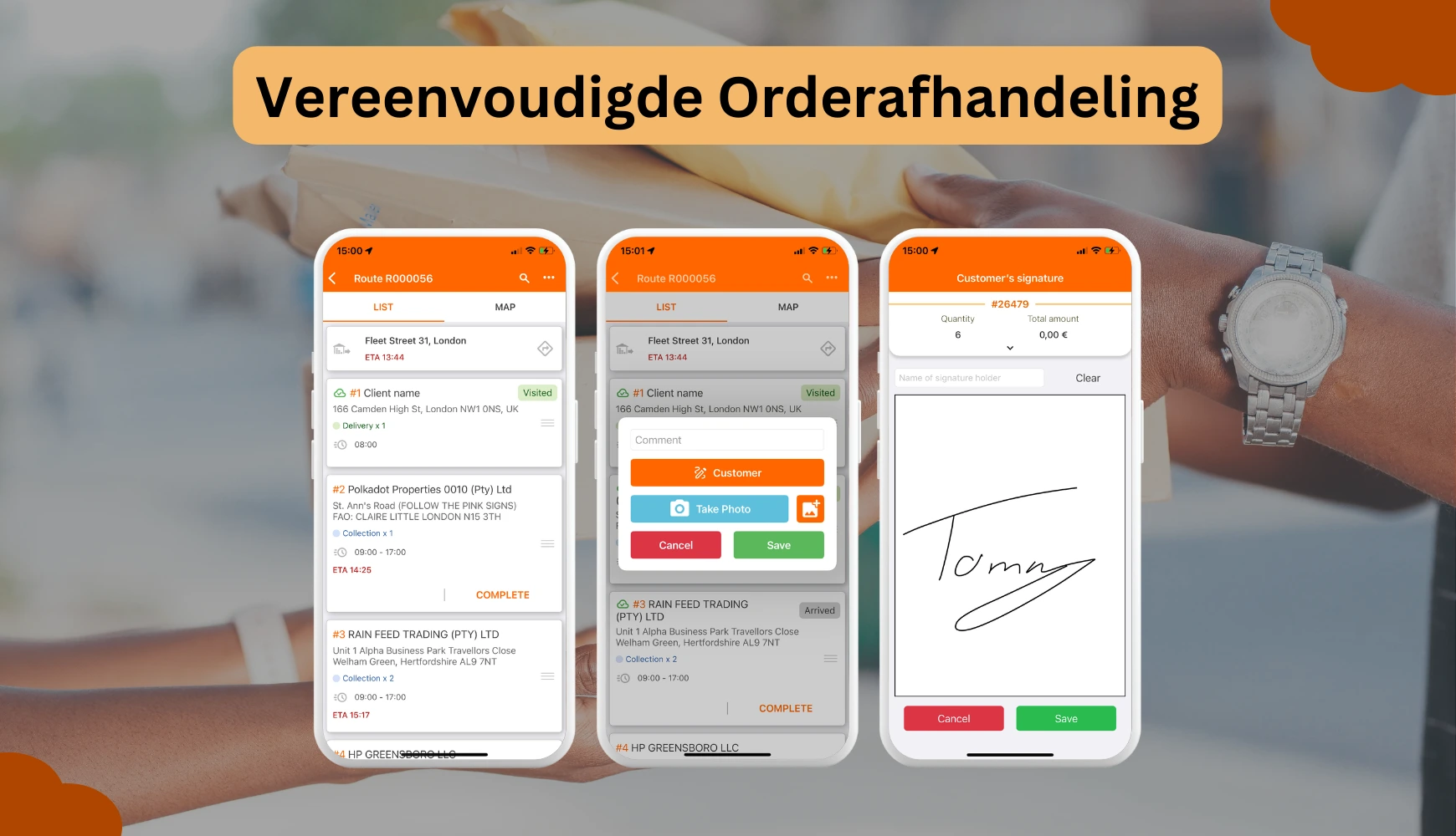 Vereenvoudigde orderafhandeling