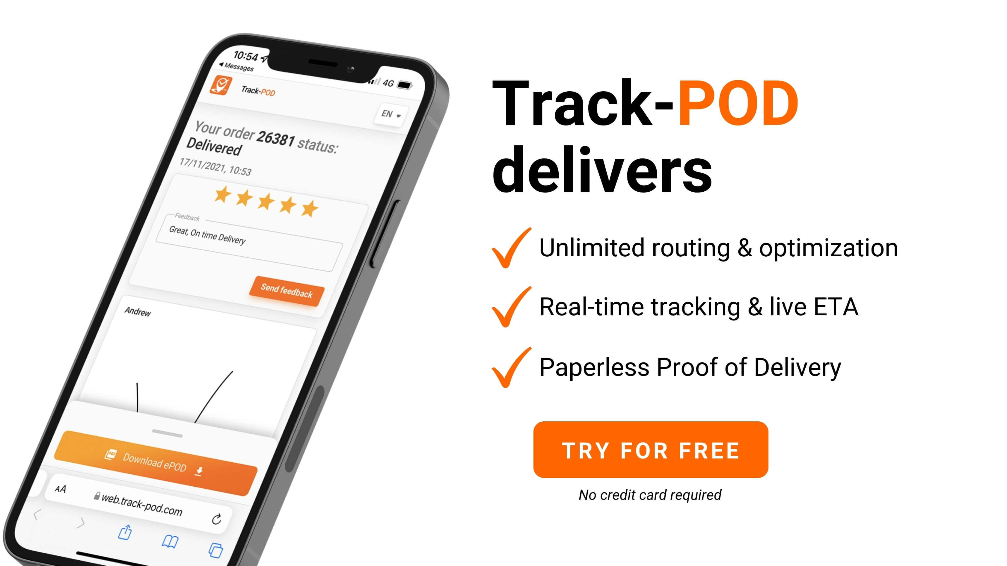 Track POD banner field services v2