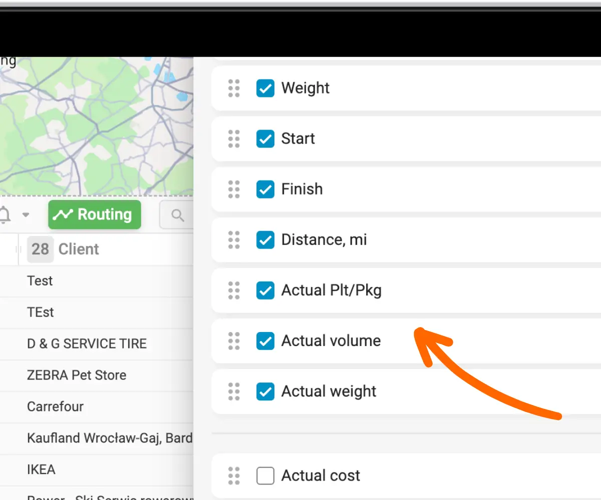 Actual Load Columns View