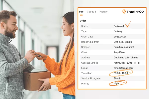 delivery time slots track pod2