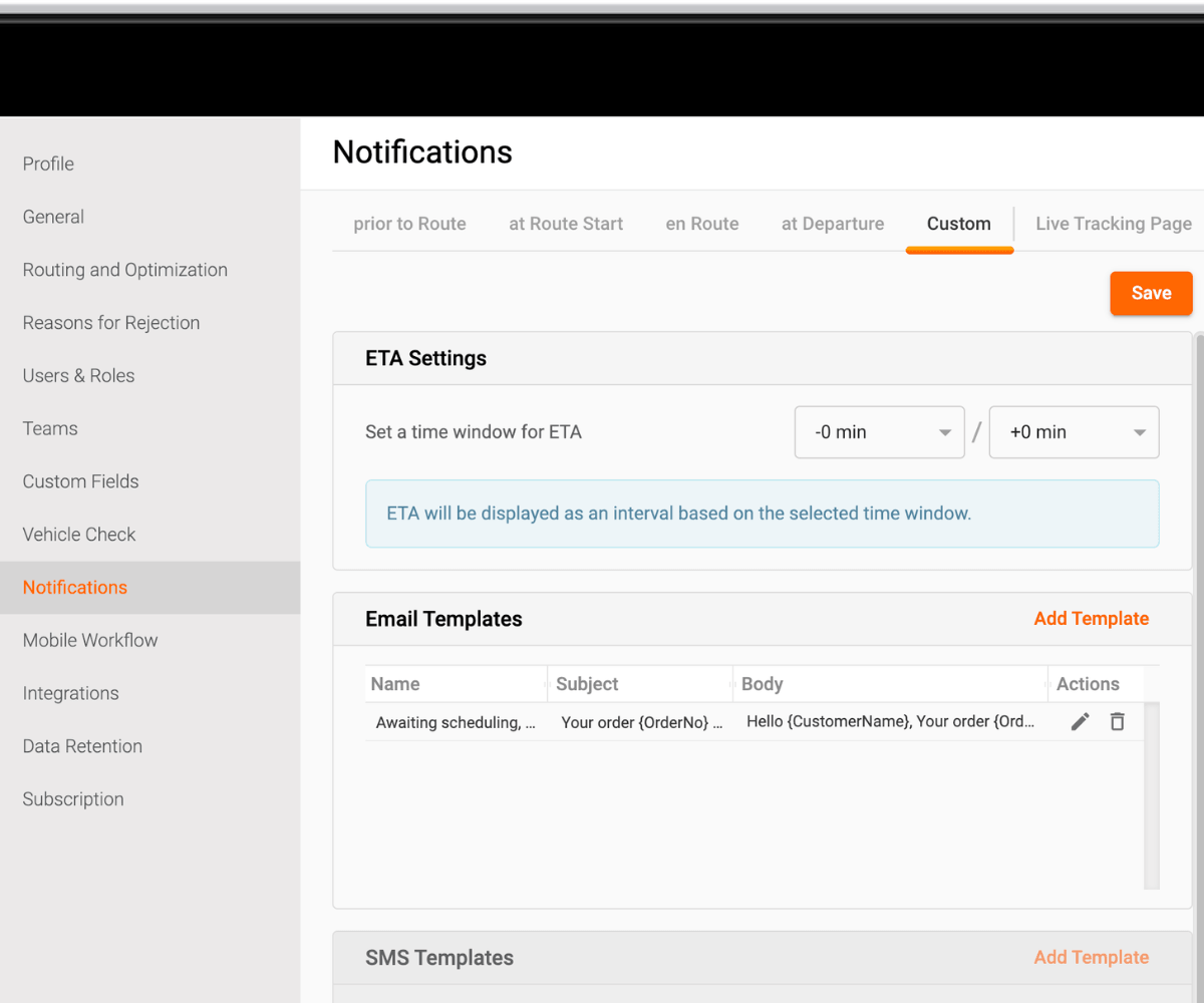 Notification Template Creation
