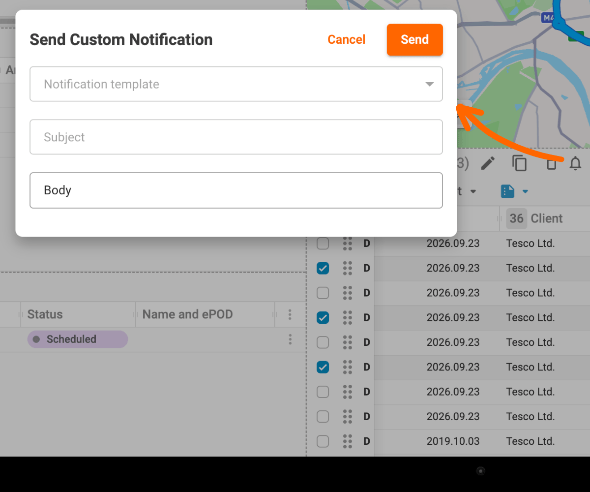 Uncheduled Notification Template