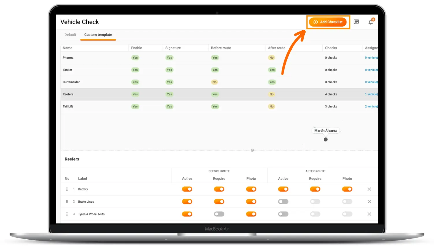 Custom Checklists Global View