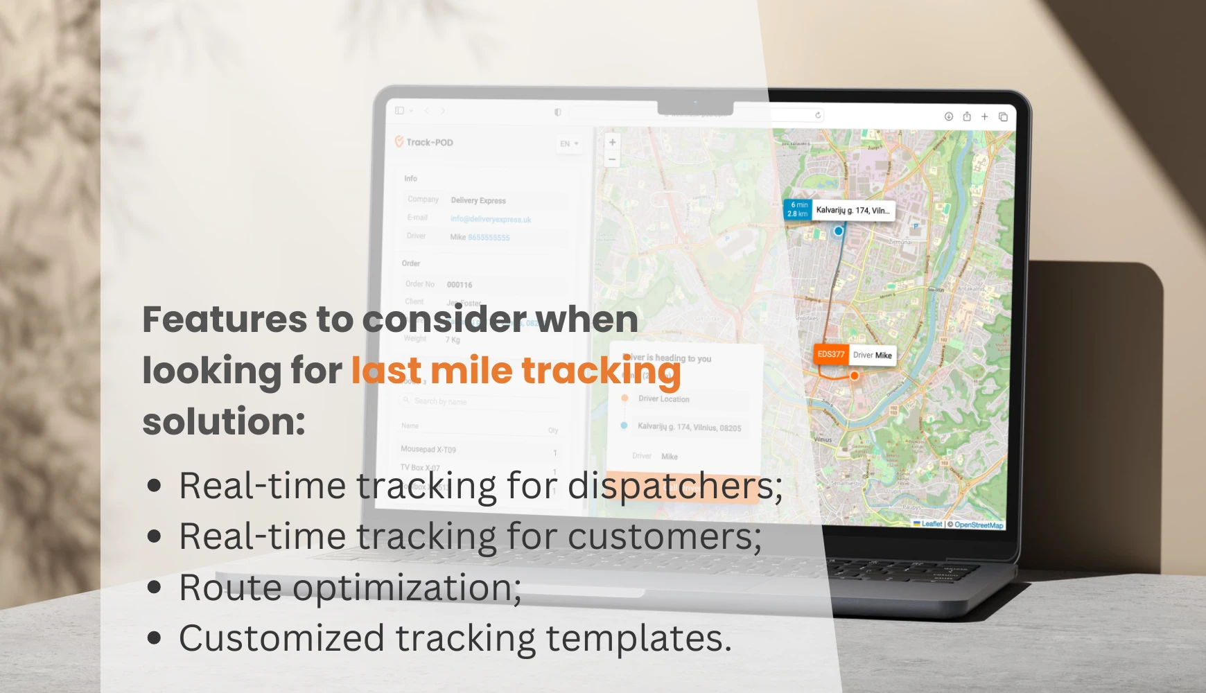 Features to consider when looking for last mile tracking solution 1