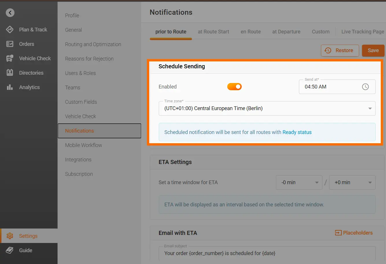 Schedule notifications when ready