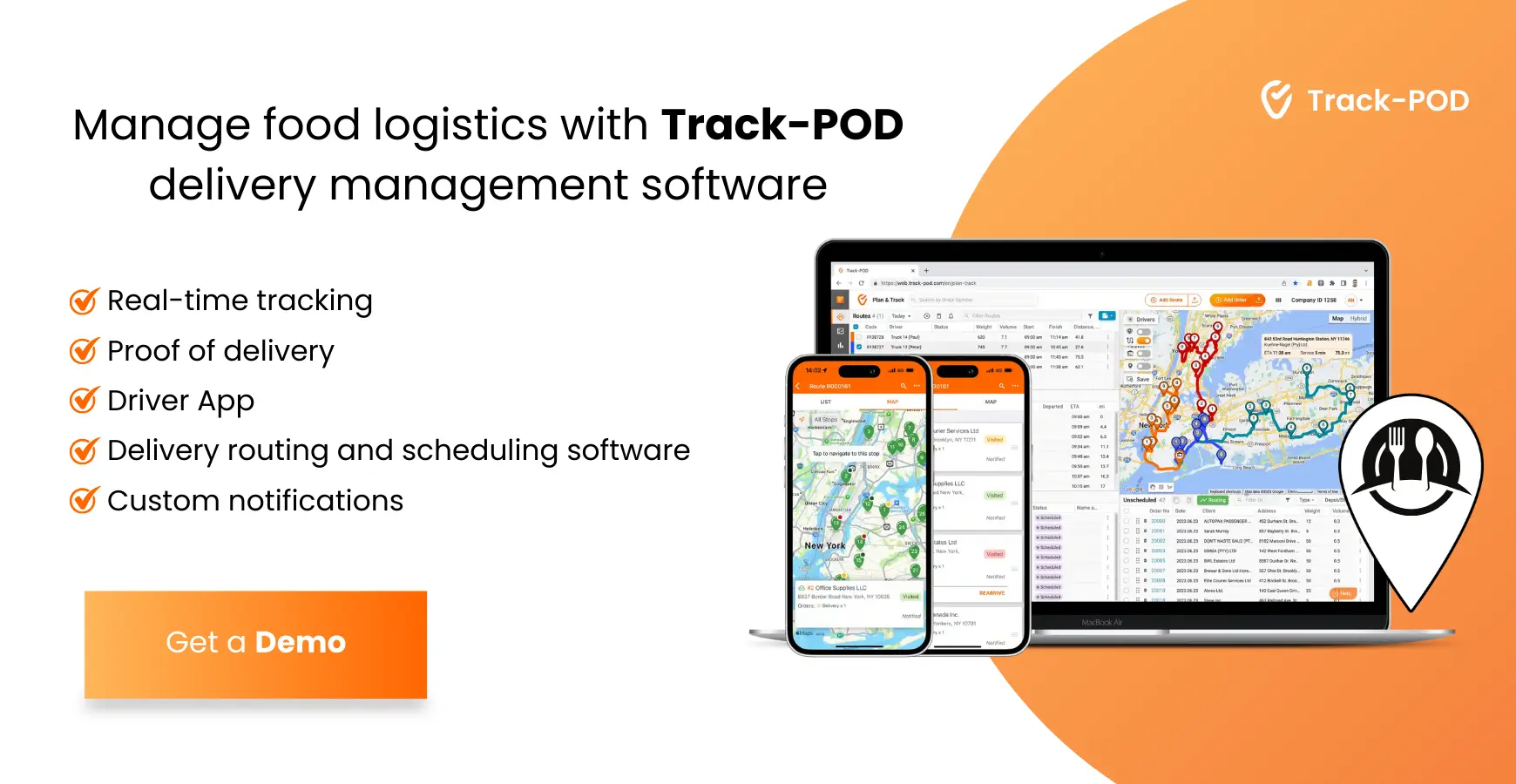 food delivery management software