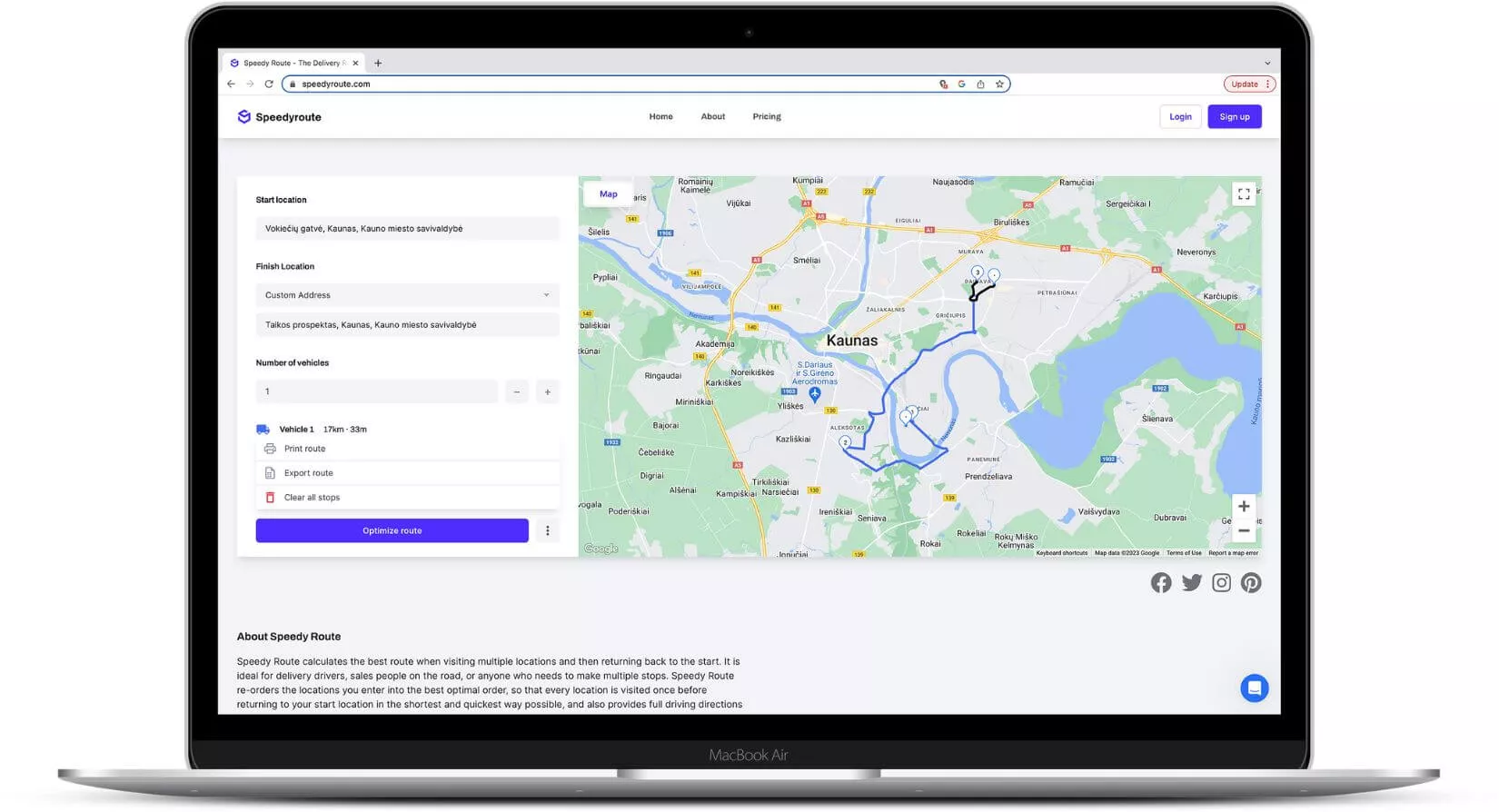 speedy route planner