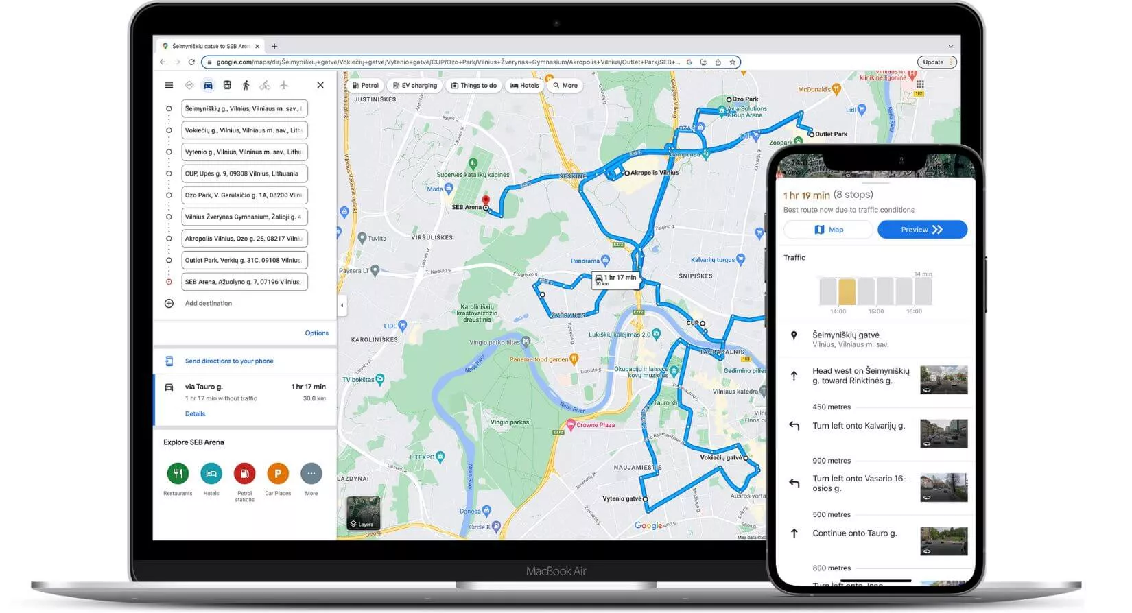 google maps route planner