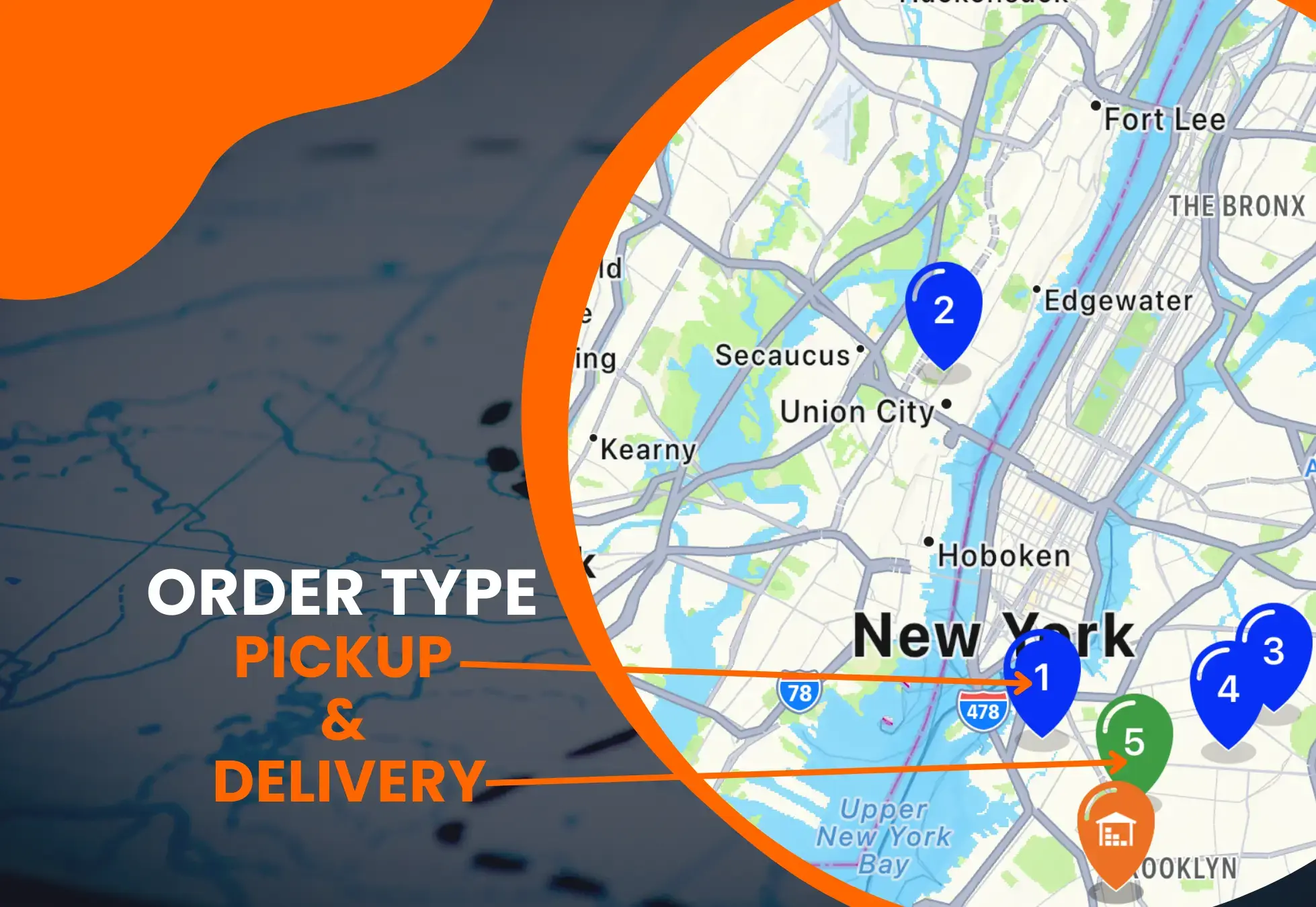 pickup and delivery orders Track-POD