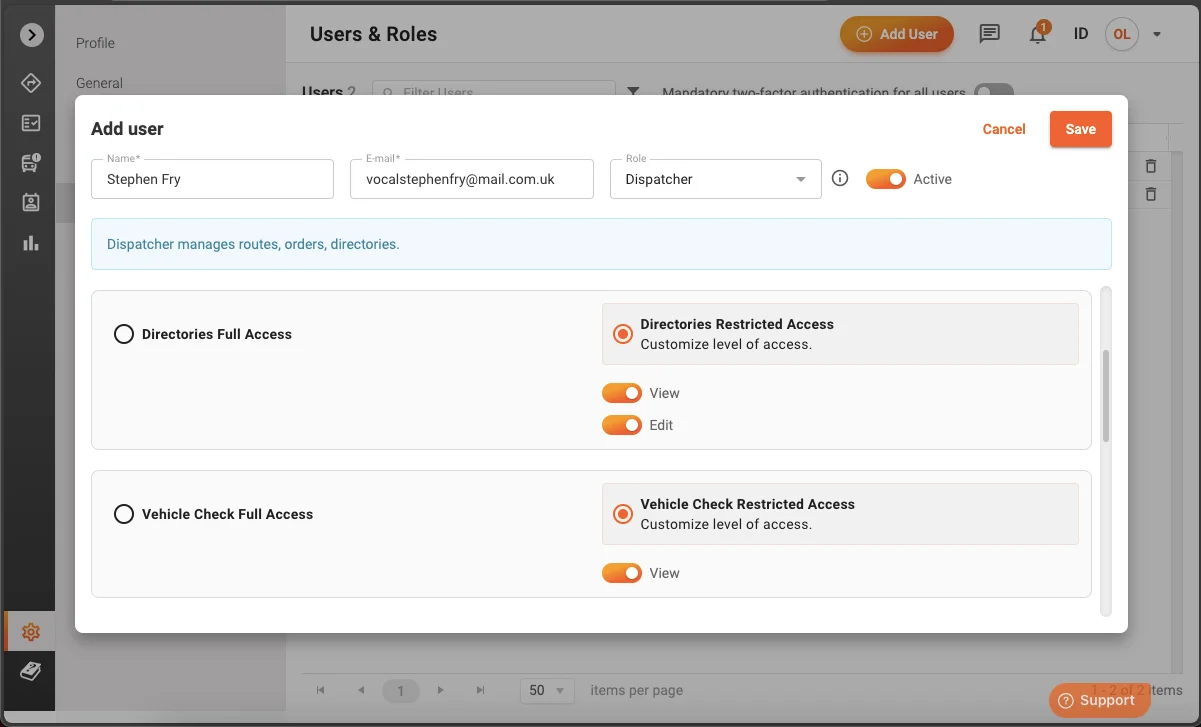 configuring dispatchers' access to directories