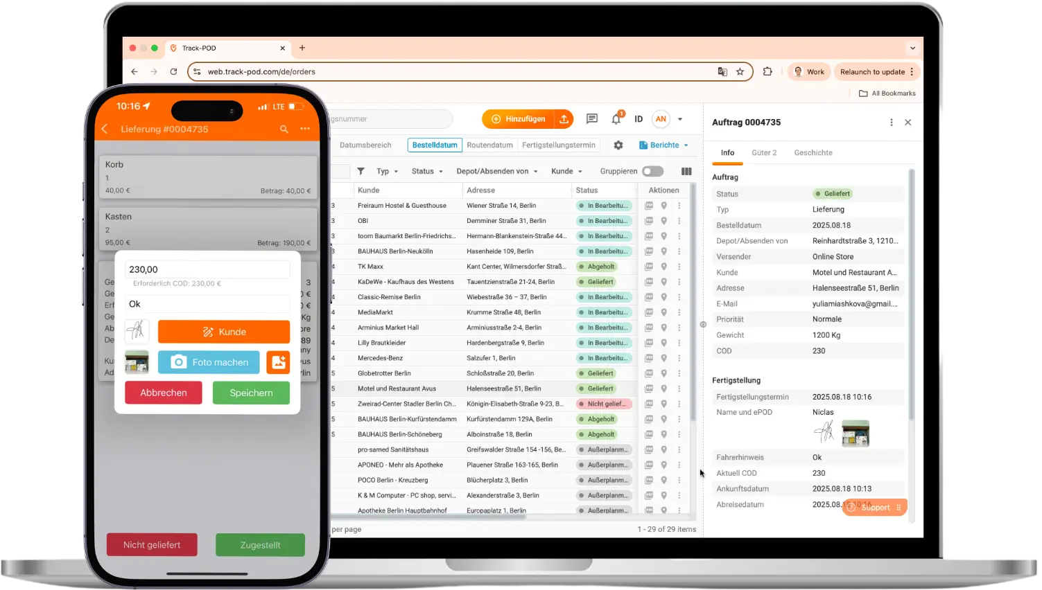 Kuriermanagement Software kostenlos testen