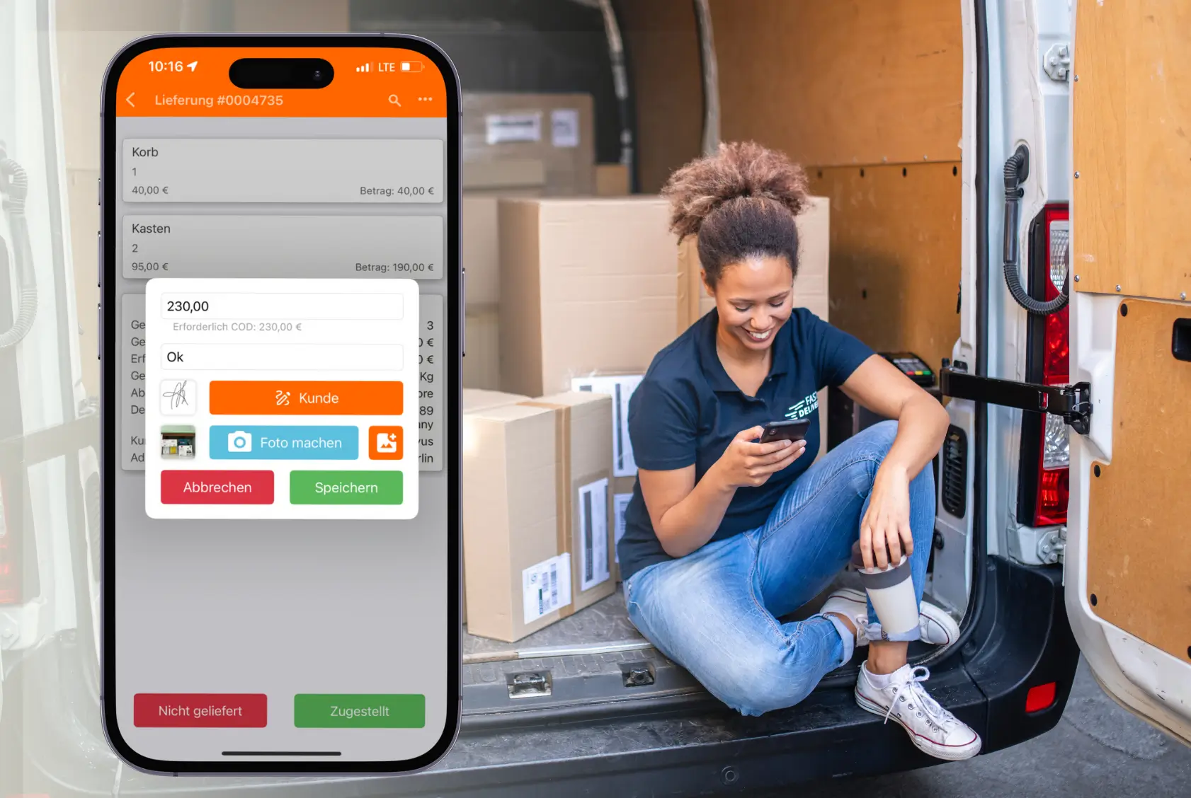App fur Ihre Fahrer Track POD
