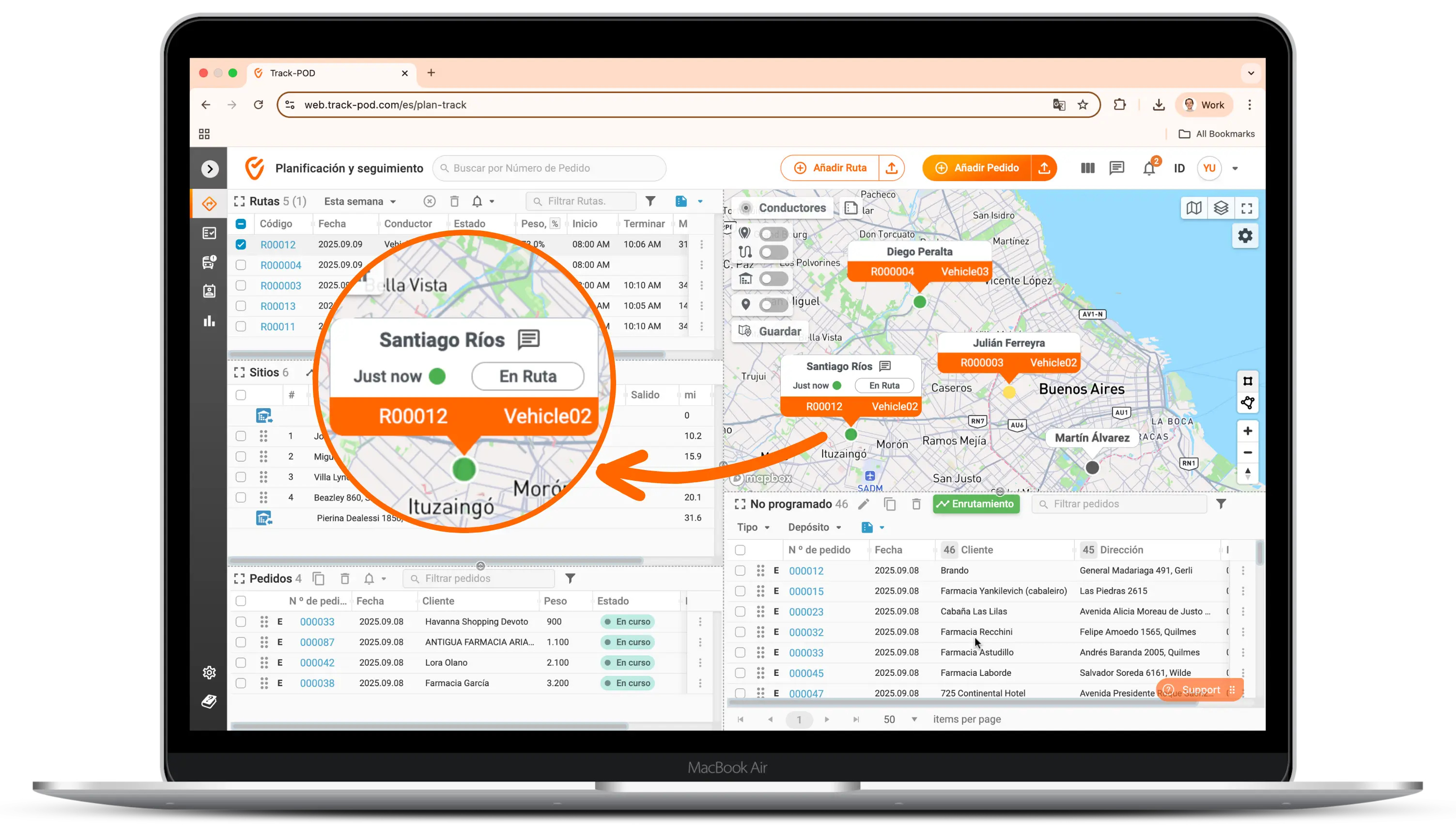 La aplicacion Track POD Delivery Driver para su back office