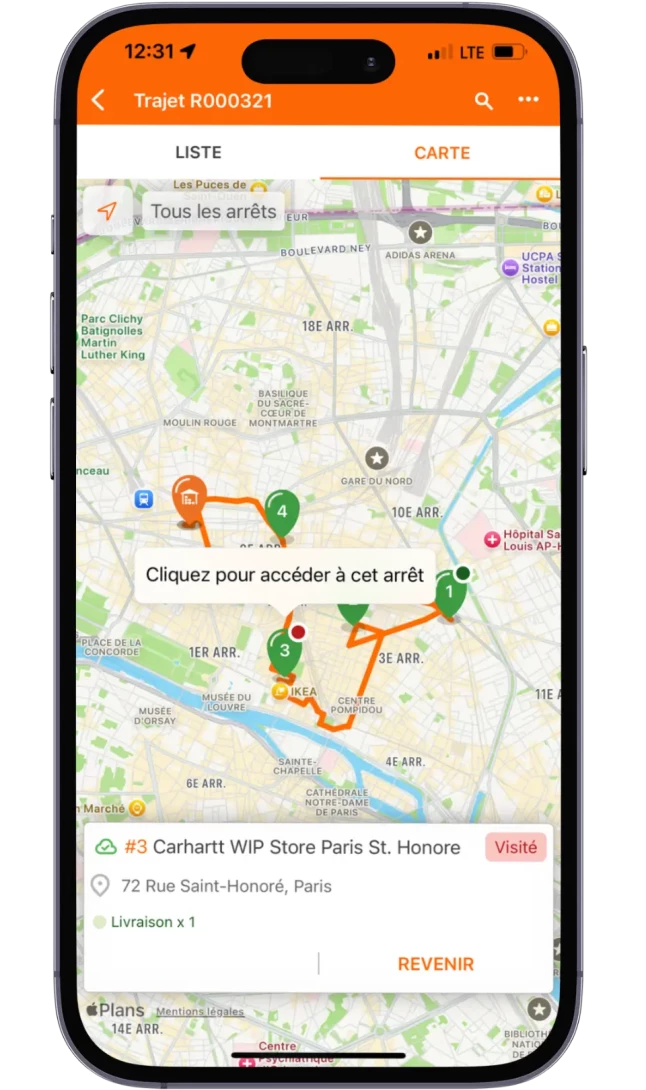 Lappli tout en un pour prouver la livraison