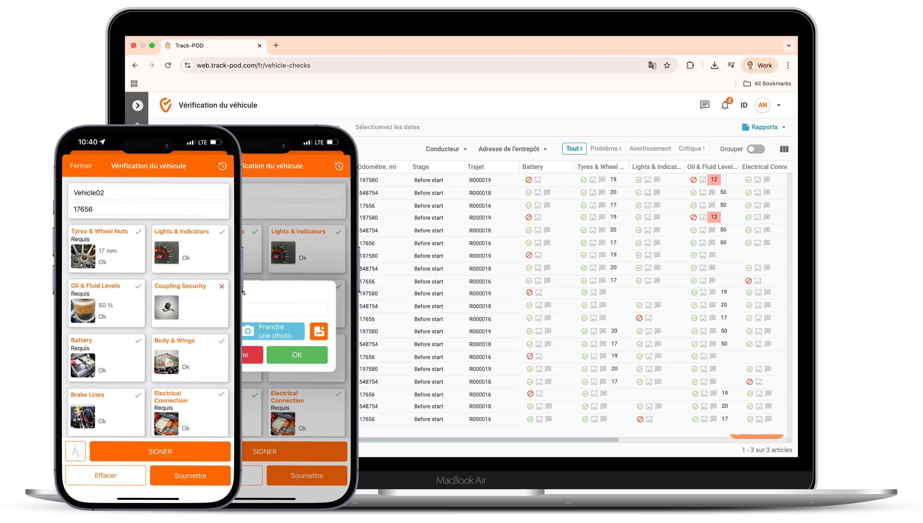 Verification intelligente et sans papier de vehicules