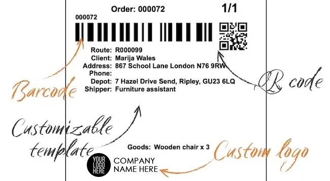 Configurable Shipping Label