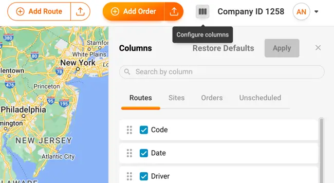Custom Delivery Dashboard