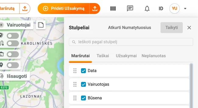 pritaikomas valdymo skydas