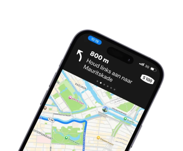 Navigatie en bezorgers volgen app