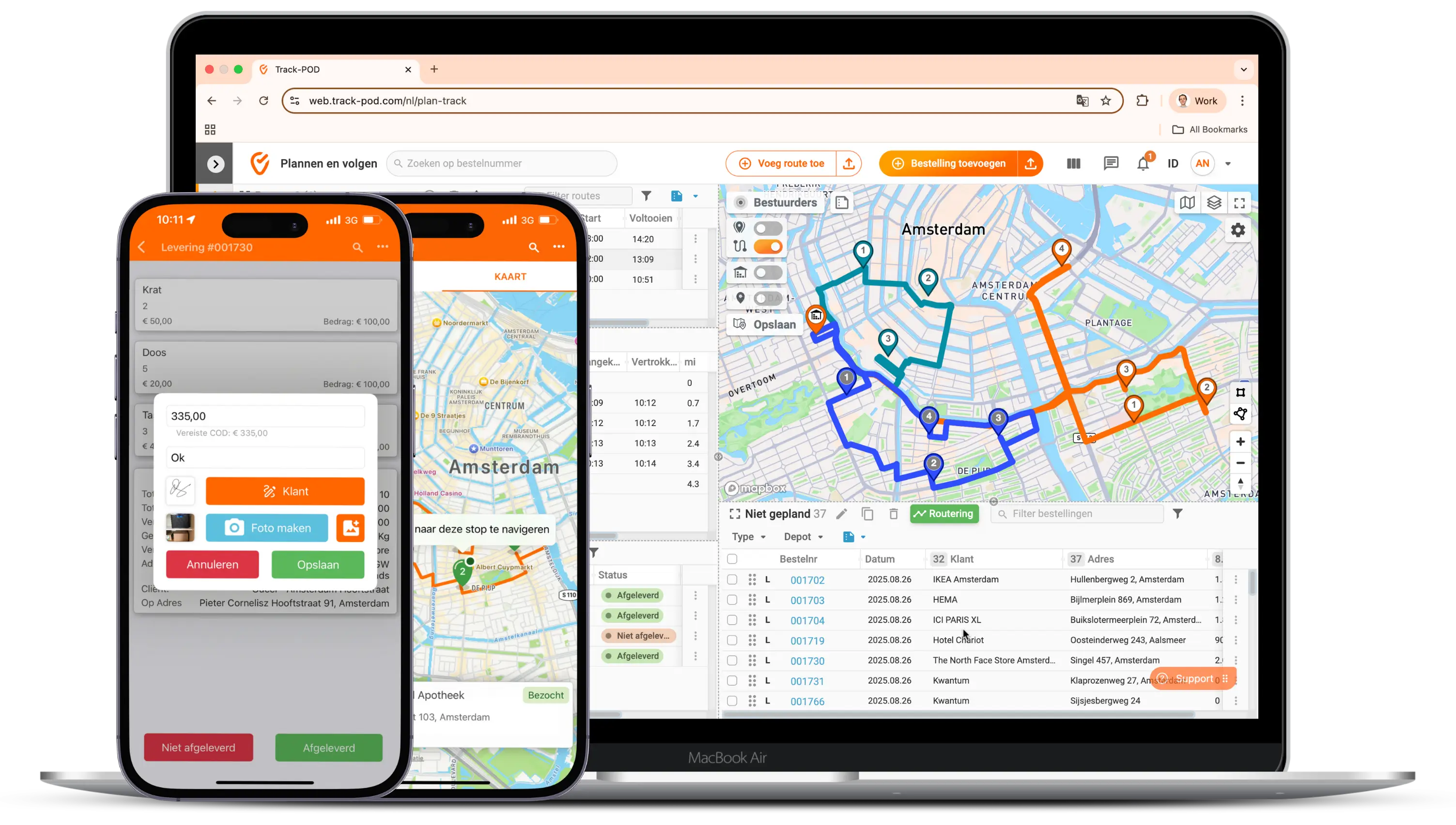 Track POD bezorgingssoftware app