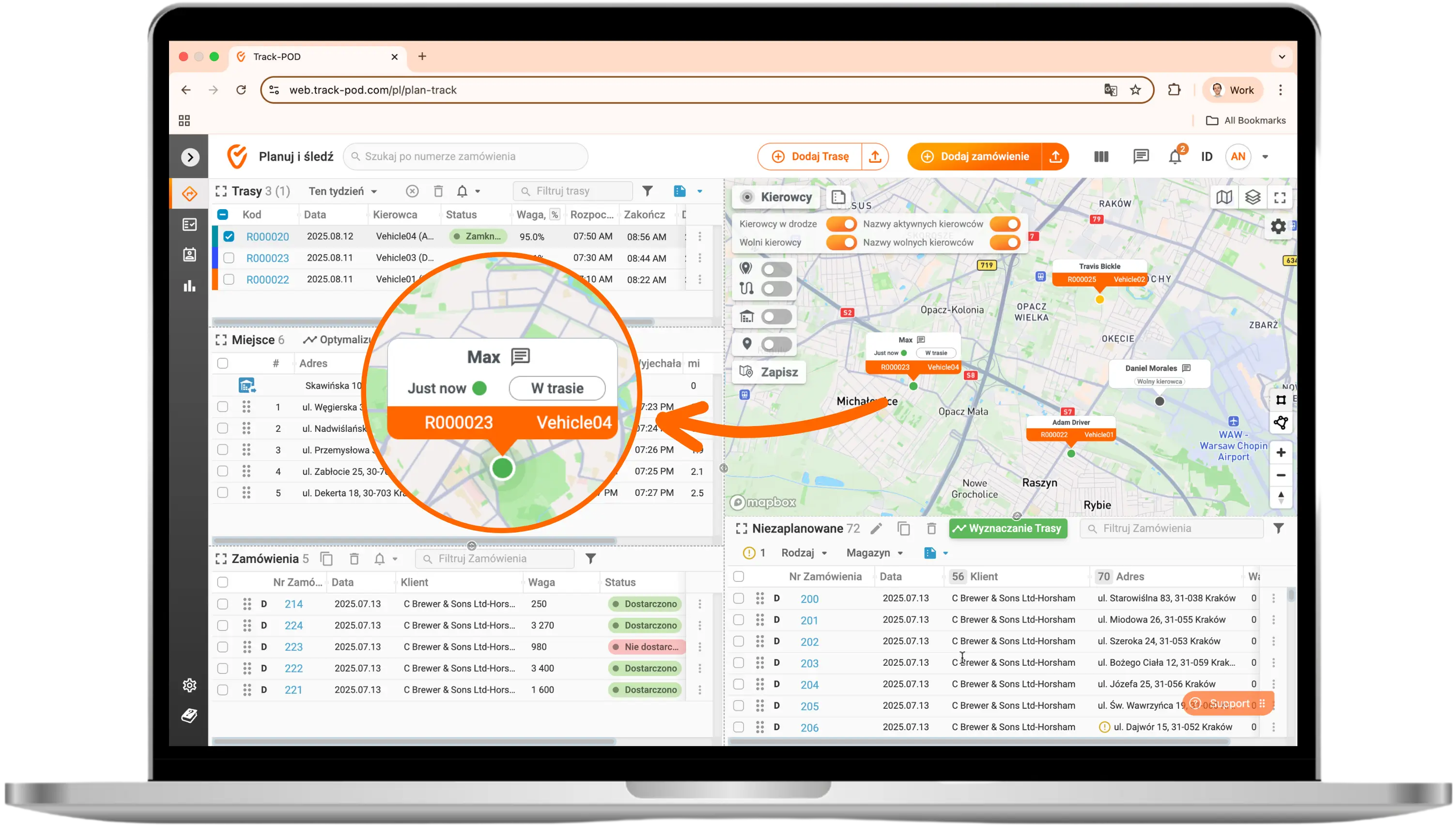 Aplikacja do Dostaw Track POD