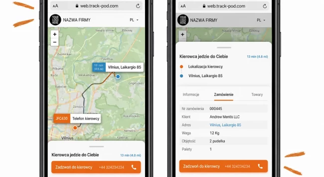 Sledzenie na zywo zgodne