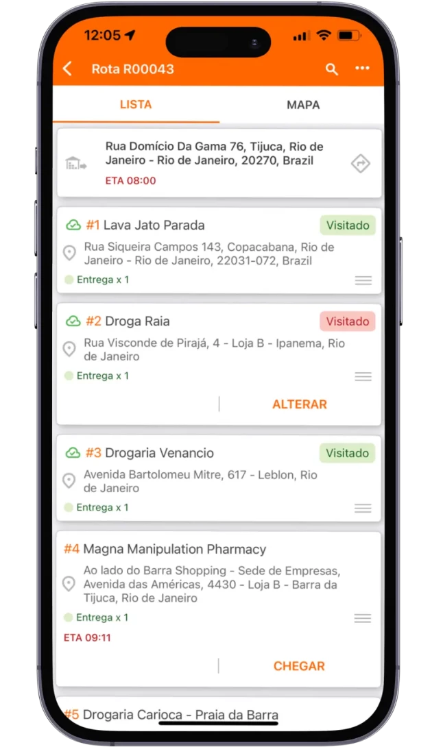 Aplicativo de rastreamento