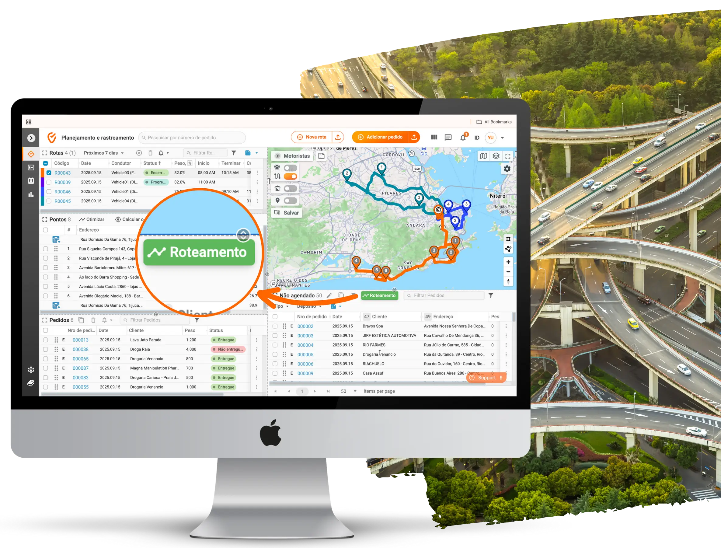 Otimizar as suas entregas de rotas