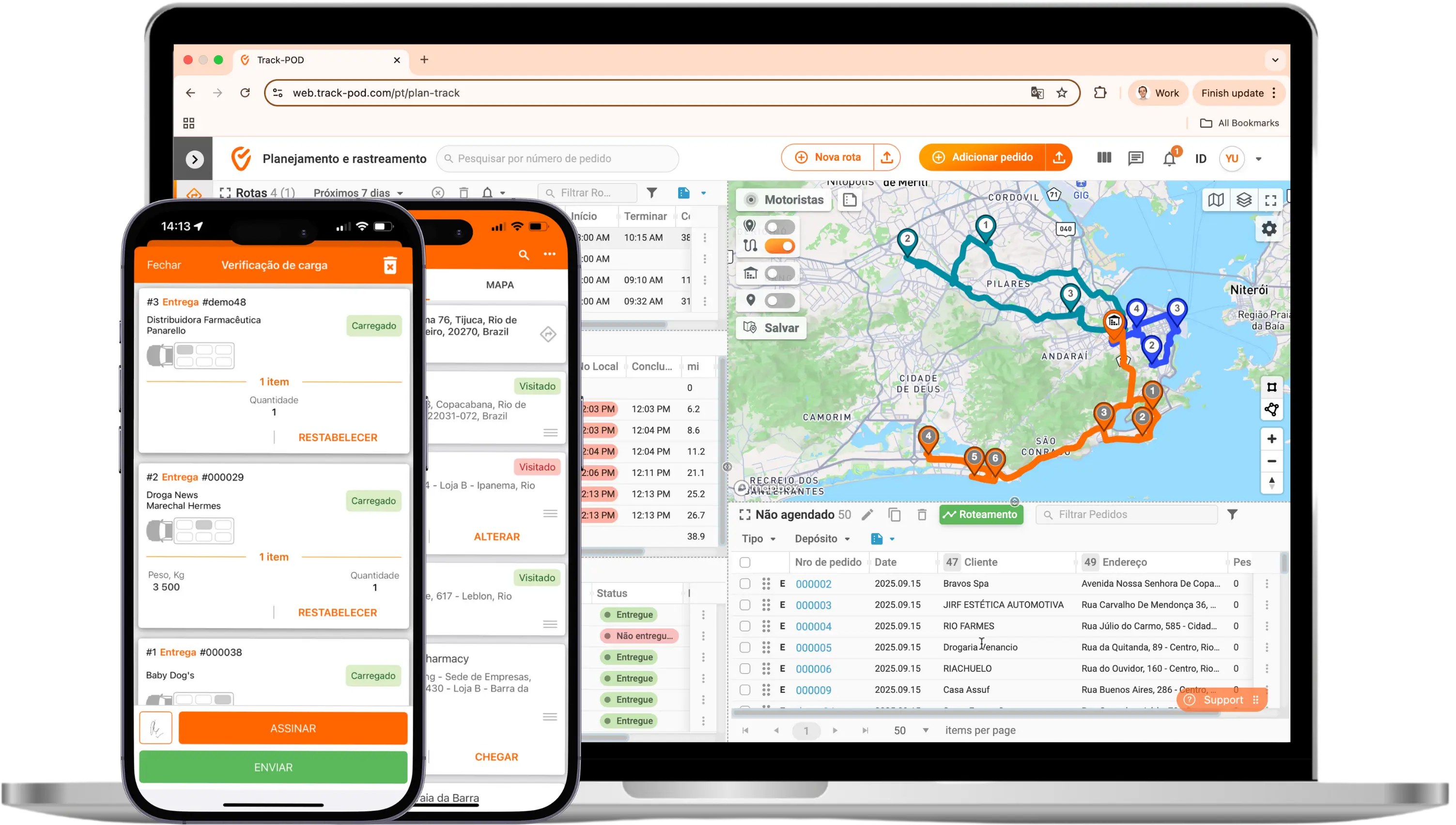 Software de gestao de transportes Track POD