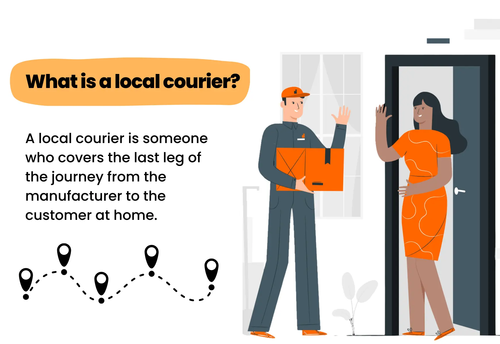 What is a local courier?