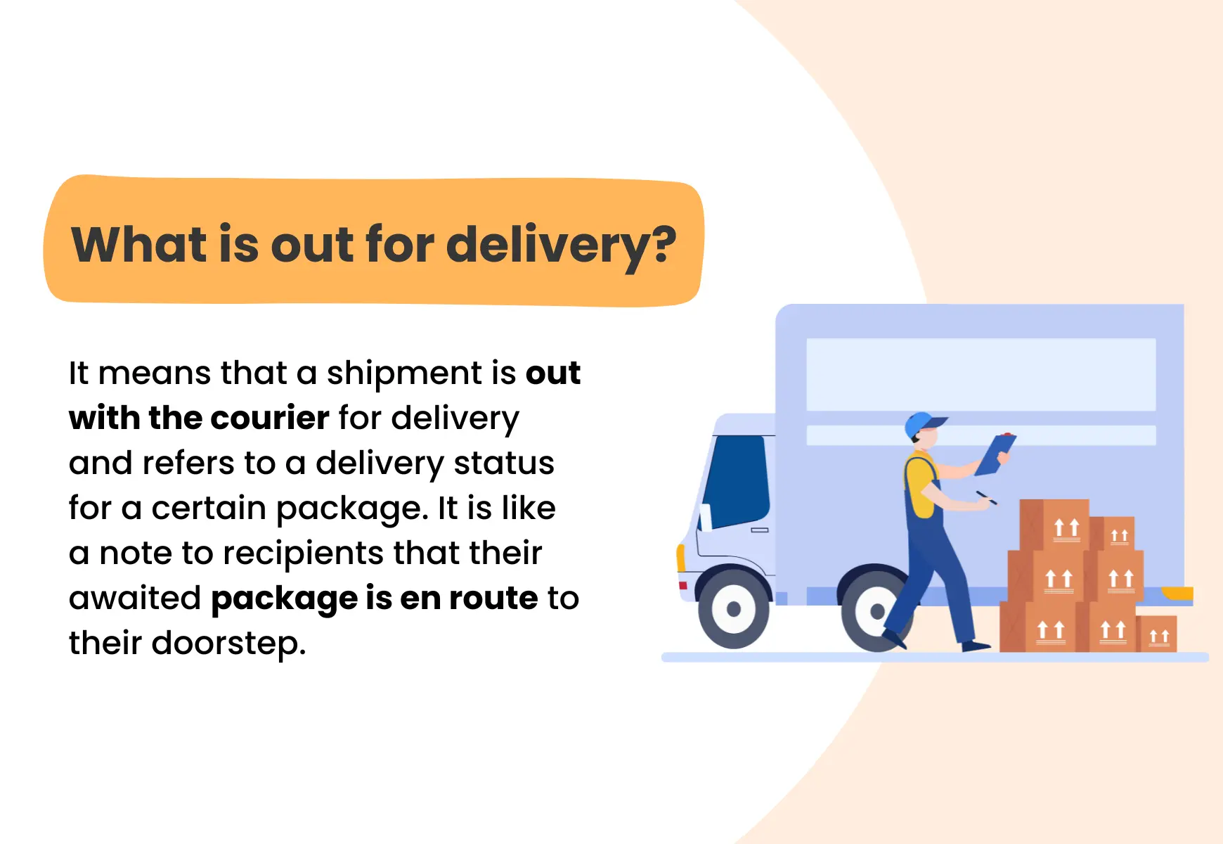 what does out for delivery mean