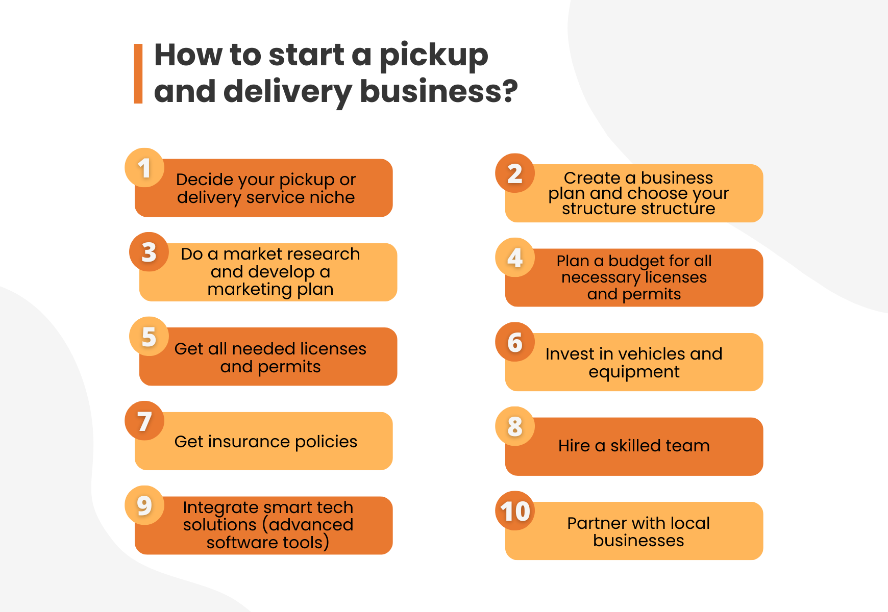 how to start a pickup and delivery business