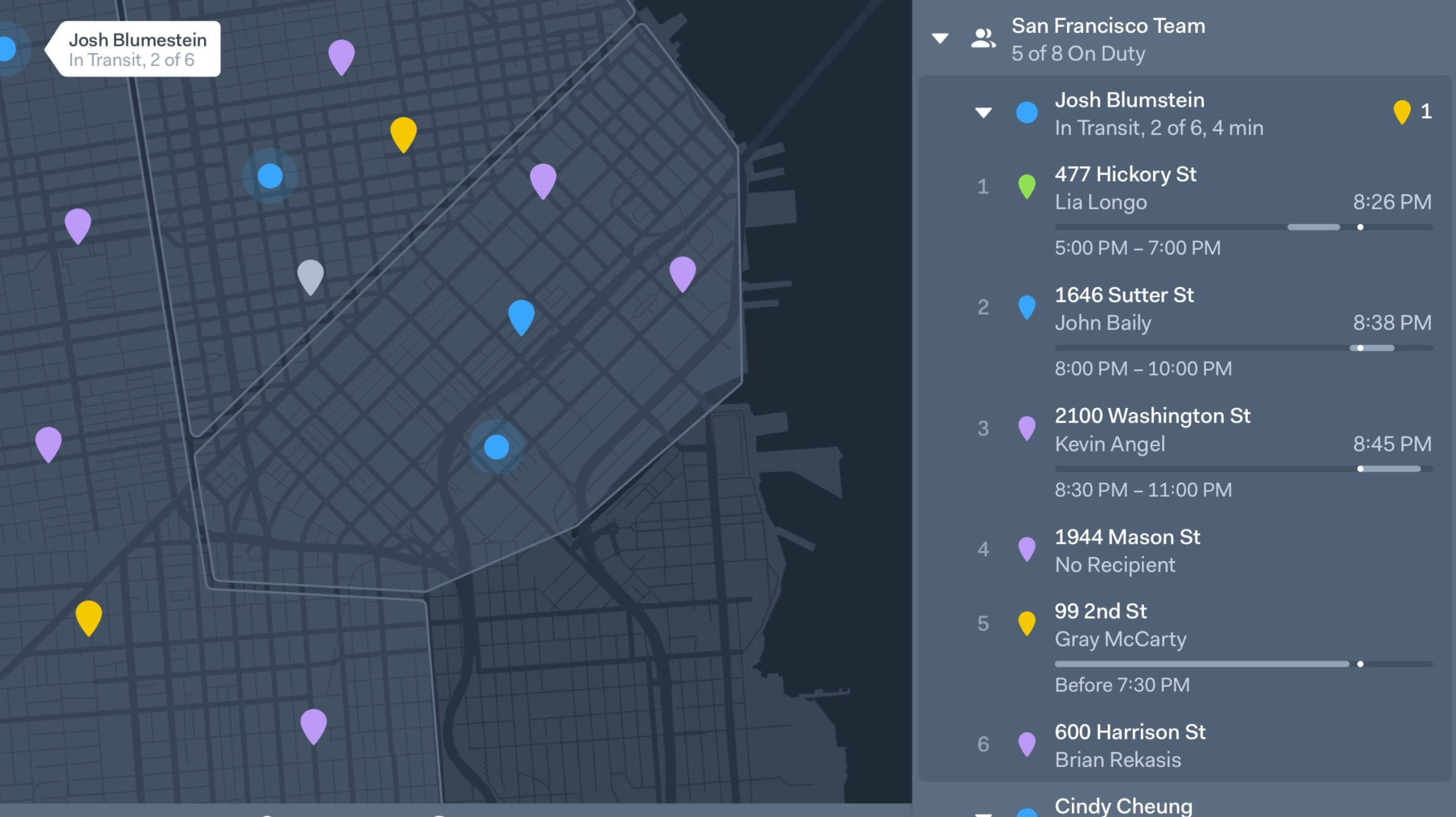 onfleet tracking web