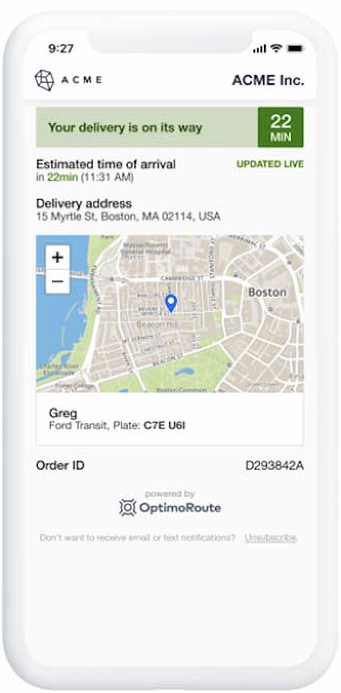 optimoroute live tracking mobile