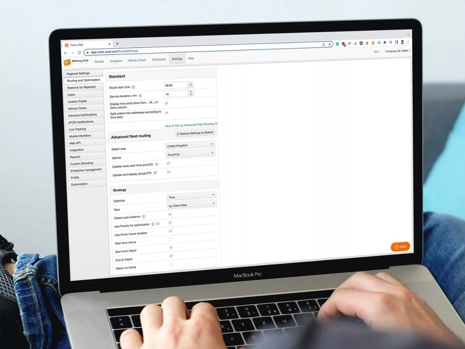 routing optimization settings Track POD