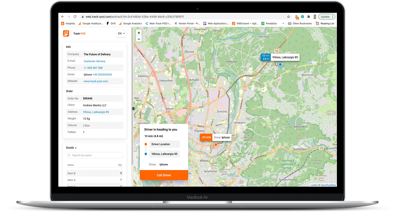 trackpod live tracking web